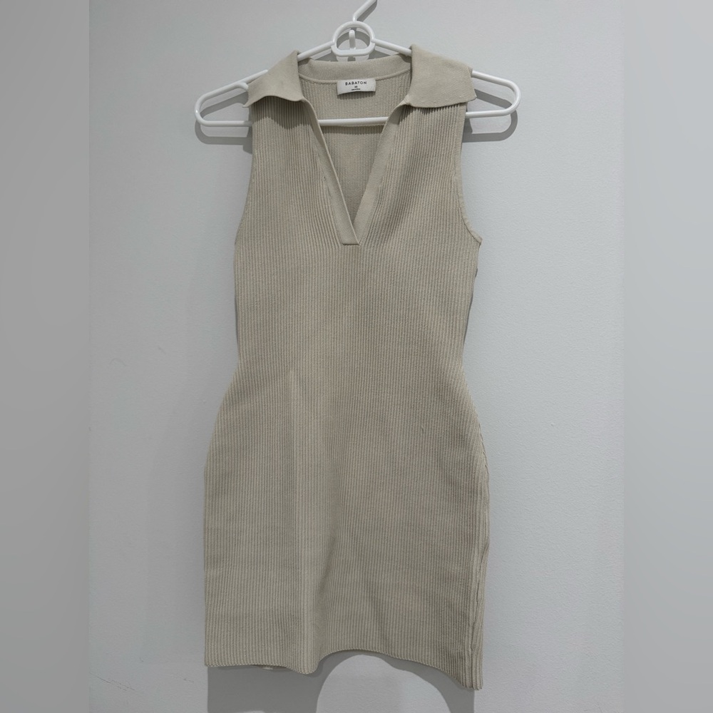Aritzia Beige Mini Dress